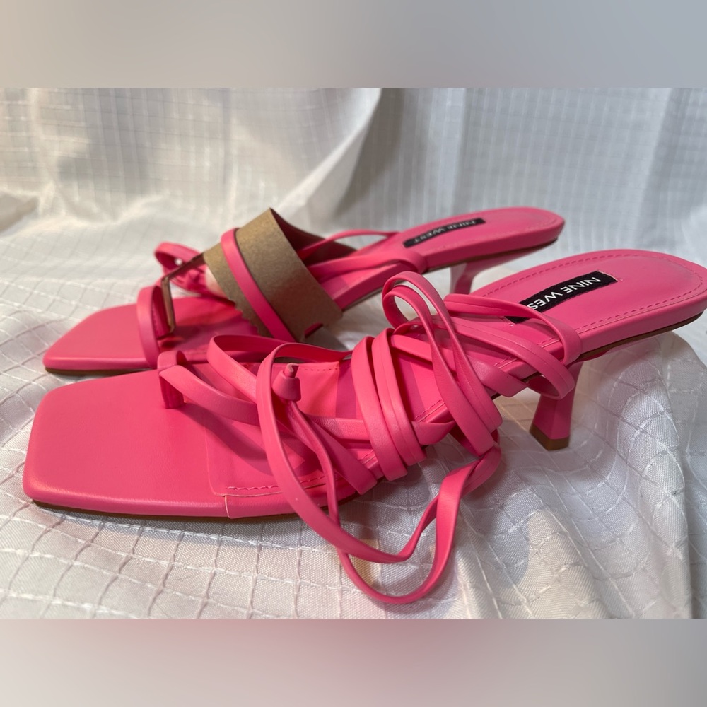New with box. Nine Wrst ankle wrap sandal. 8.5
